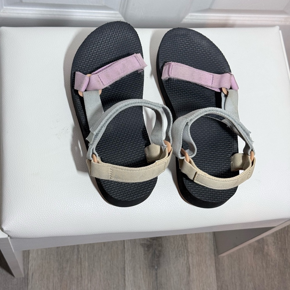 Teva Kids Sandals in Black, Pink, and Beige
